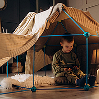 Развивающий 3D конструктор для детей халабуда, большой конструктор-палатка Gameforts 85 деталей, Оригинал