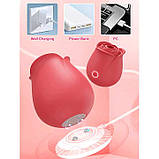 Кліторальний вакуумний вібратор Red Rose червоний, фото 5