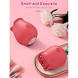 Кліторальний вакуумний вібратор Red Rose червоний, фото 4