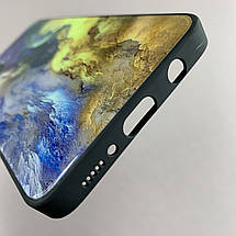 Чохол для Samsung Galaxy A51 мармуровий чохол із захистом камери на телефон самсунг а51 чорний q7k, фото 6