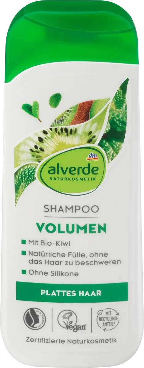 Шампунь alverde NATURKOSMETIK Volumen Kick & Apfelminze, 200 мл