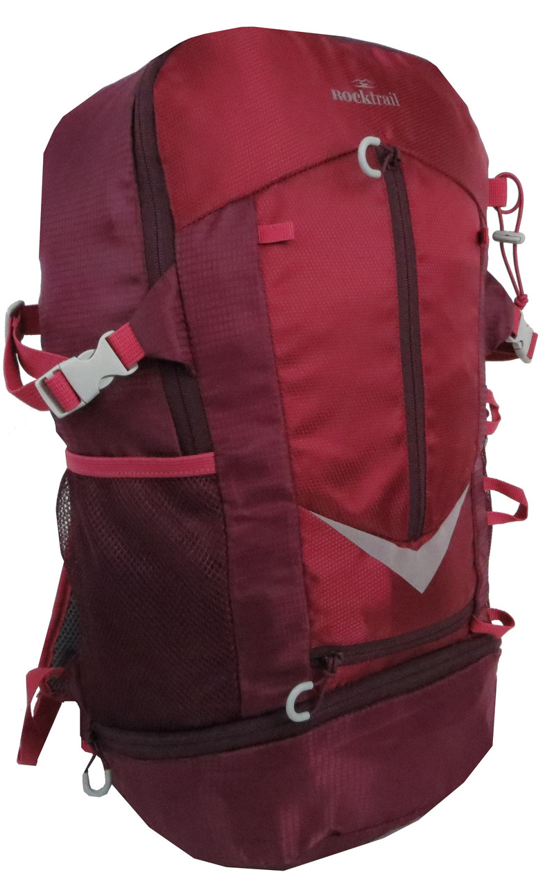 Рюкзак спортивный производный рюкзак с дождевиком 30L Rocktrail IAN389063 бордовый Shopy Рюкзак спортивний - фото 5 - id-p2029308819