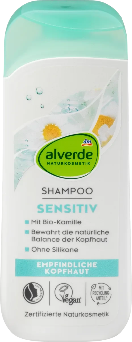 Шампунь alverde NATURKOSMETIK Sensitiv Bio-Kamille, 200 мл, фото 1