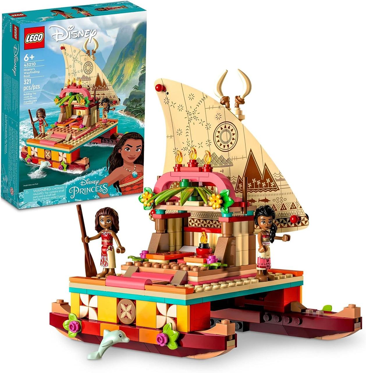 Конструктор Лего Дісней Принцеси Пошуковий човен Ваяні Lego DisneyPrincess Moana's Wayfinding Boat 43210