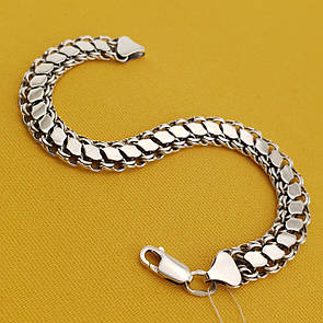 Браслет зі срібла для чоловіка довжина 22,5 см. ширина 9 мм