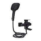 НАБІР 3 В 1:СМІСНИК ДЛЯ ВАННІ КРАТКИЙ ВИЛИВ, ЗМОГИК НА ЗМИВАЛЬНИЙ НІЗКИЙ І ДУШЕВА СТІЙКА Lepit 82103NB, фото 8