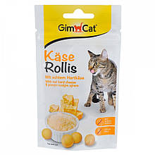Ласощі GimCat для котів Kase-Rollis, комплекс вітамінів, таблетки сирні, 40 г (80 шт.)