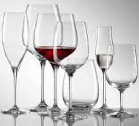 Келихи для вина, шампанського, віскі та коньяку