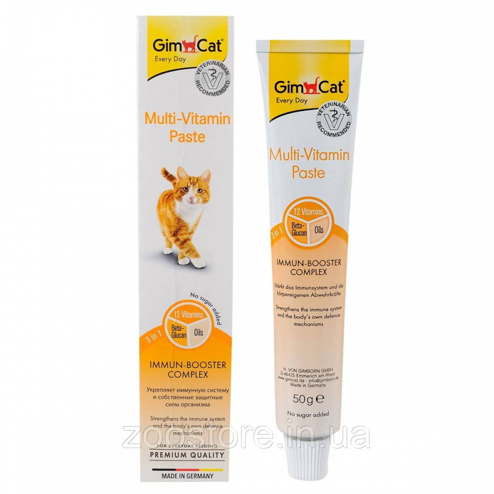 Ласощі Мультивітамінна паста Multi-Vitamin Paste GimCat Every Day для котів, 50 г