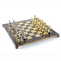 Шахматы Manopoulos «Дискобол», латунь, 54 х 54 см, 9.8 кг, коричневые (S17BRO)