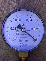 ДВ05063 Вакуумметр загальнотехнічний -1.0 кгс/см2 (-0,1.0МПа;-100...0 кПа) Ф63ммм М12*1,5 з радіальним штуцером