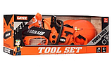Дитячий ігровий набір інструментів CAYEE із бензопилою каскою від батарейок, фото 2