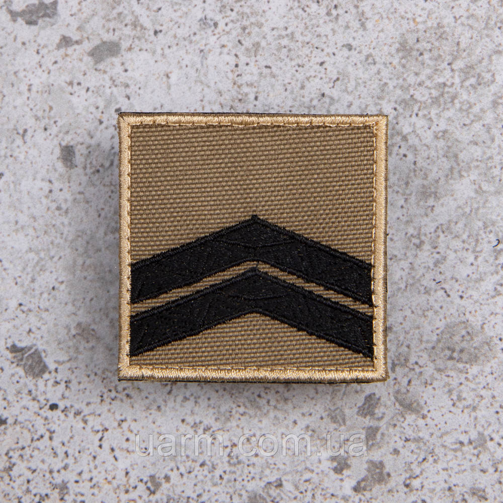 Погон НАТО молодший сержант койот 5.0 х 5.0, фото 1
