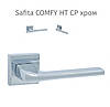 Ручки для дверей SAFITA Comfy HT CP хром (на міжкімнатні та вхідні двері), фото 2