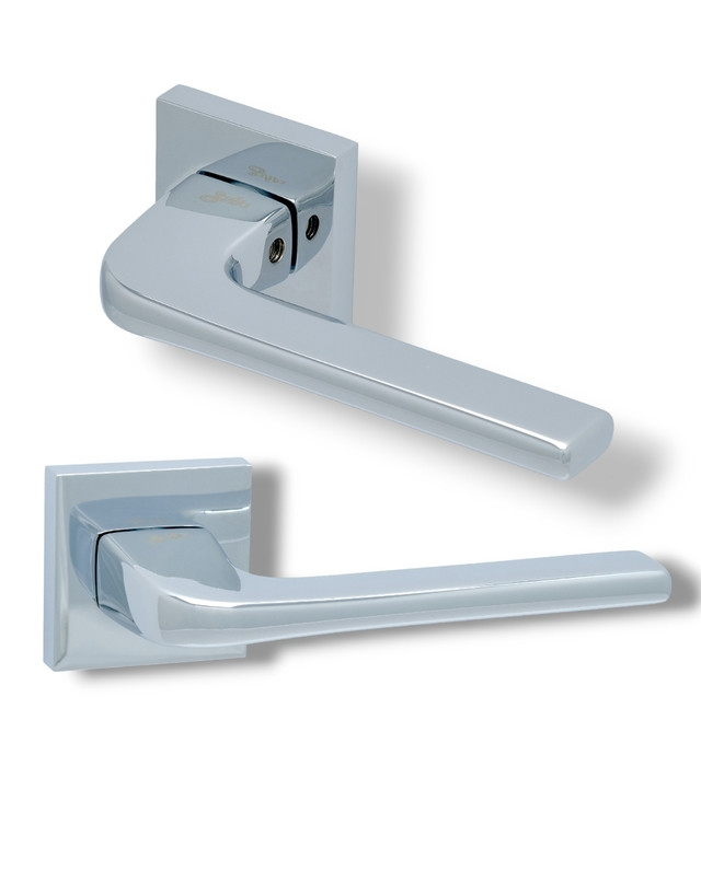 Ручки для дверей SAFITA Comfy HT CP хром (на міжкімнатні та вхідні двері), фото 1
