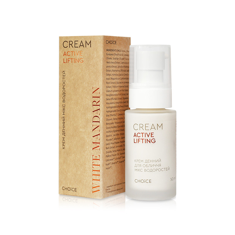 Натуральний денний крем Active Lifting White Mandarin. Ліфтінг, нормалізація процесів. 50 мл