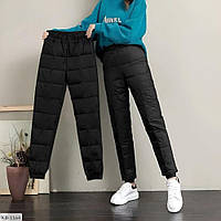 Женские очень теплые стеганые брюки из плащевки Канада на силиконе с флисом размеры 42-52