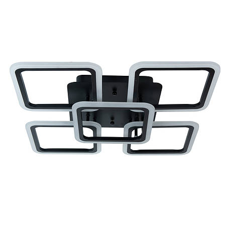 Стельова LED люстра, світлодіодний світильник Sunlight чорний 5331/4+1, фото 2