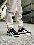 Кросівки зимові Adidas Campus жіночі чорні на хутрі замшеві адідас кампус теплі кеди, фото 8