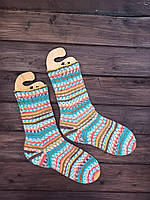 Носки из качественной носочной пряжи износостойкие, теплые, тонкие, для обуви и для дома. Размер 38-39