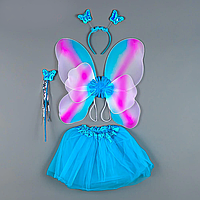 Карнавальный набор бабочки с юбкой фиолетовый