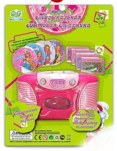 Дитячий Магнітофон EC 80272 R S+S Toys музичний диски касети іграшковий на батарейках для ігор дітей, фото 1