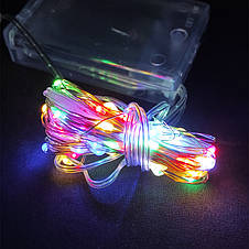 Гірлянда на батарейках 5м, різнокольорова, фото 3