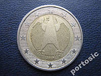Монета 2 евро Германия 2008 D 2002 J 2003 G 2002 D 4 даты цена за 1 монету