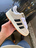 Кросівки зимові Adidas Campus Grey White жіночі сірий на хутрі замшеві адідас кампус теплі кеди, фото 5