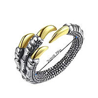 Красивое кольцо в форме когтей серебряного дракона кольцо в виде золотых когтей рептилии, р регулируемый