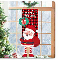 Новогоднее украшение на двери, окна, Санта!