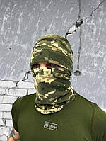Тактический флисовый комплект шапка баф пиксель Мужской военный зимний комплект шапка баф пиксель