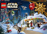 Конструктор LEGO Star Wars Advent Calendar. Новогодний адвент календарь ЛЕГО Звездные войны 2023