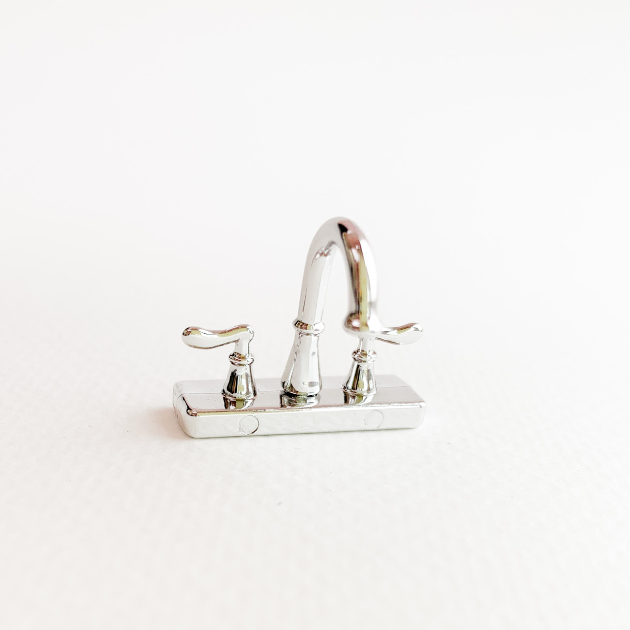 Мініатюра змішувач для умивальника 2.5*2.4 см Срібний, фото 1