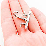 Мініатюра змішувач для умивальника 2.5*2.4 см Срібний, фото 2