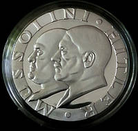 Монета Гитлер-Муссолини