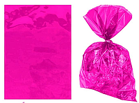 Пакеты розовые подарочные для сладостей фасовочные прозрачные с зажимами набор 10 шт 23х16 см