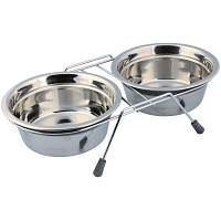 Посуда для собак Trixie не скользящая подставка с мисками 950 мл/16 см (4011905252322) - Топ Продаж!