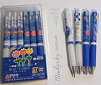 Ручка автоматическая пишет-стирает Odemei GP-33118D / синяя / 0,5мм / 1шт / гелевая пиши-стирай