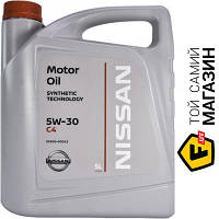 Моторное масло синтетическое Nissan Моторное масло Nissan Motor Oil C4 ( DPF ) 5W-30 5л (KE90090043)