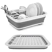 Поддон для посуды и кухонных приборов multi-functional folding Bowl tray, складная силиконовая сушарка