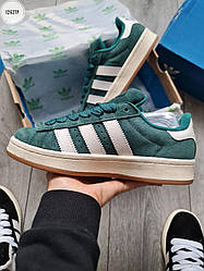 Жіночі демісезонні кросівки Adidas Campus 00s Green (зелені) спортивні повсякденні кроси 1262TP Адідас