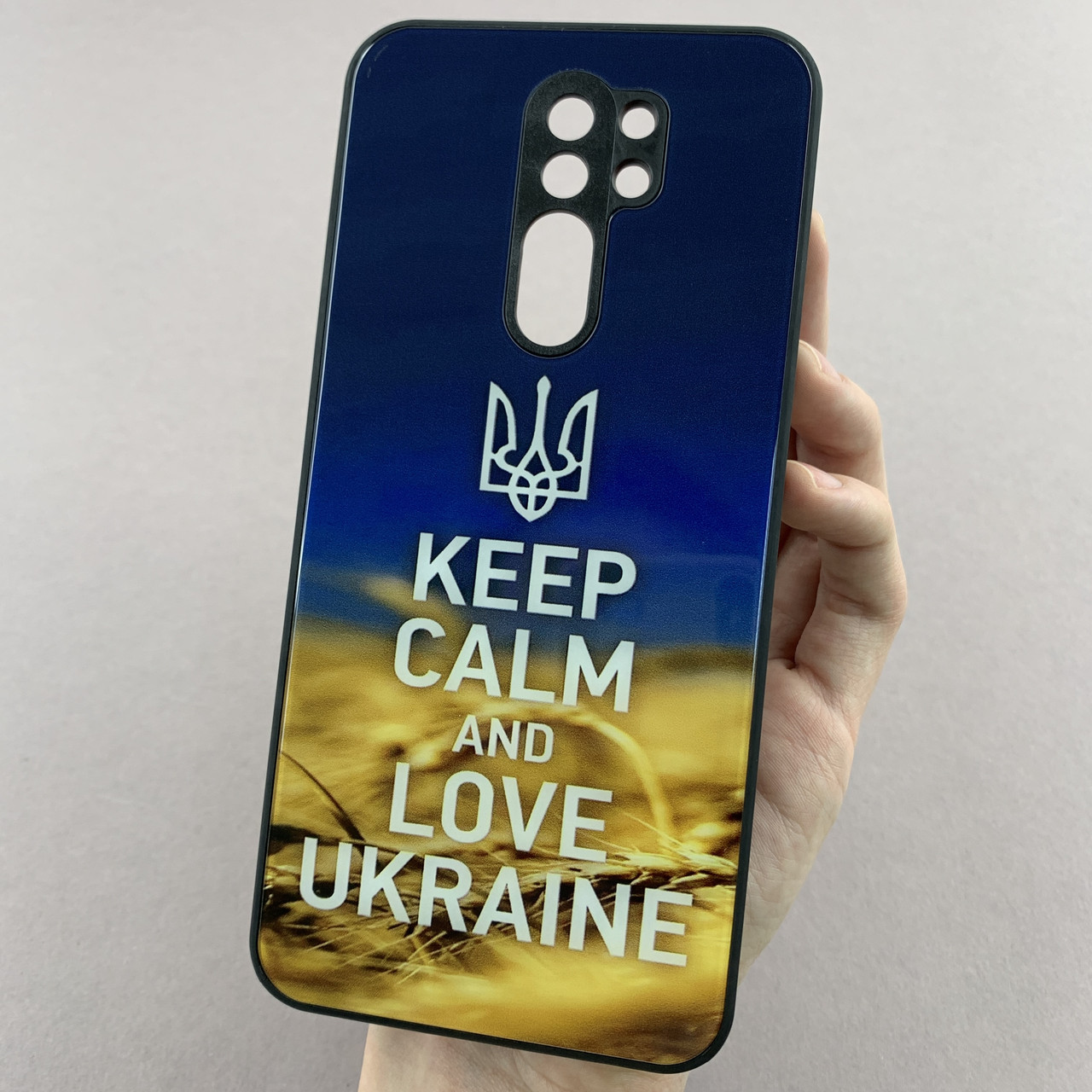 Чохол для Xiaomi Redmi 9 чохол Love Ukraine із захистом камери на телефон сяомі редмі 9 чорний q7k