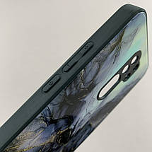 Чохол для Xiaomi Redmi 9 чохол із мармуровим візерунком захистом камери на сяомі редмі 9 чорний q7k, фото 4
