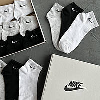 Мужские носки набор 18 пар 40-45 серые, белые, черные, комплект мужских носков однотонные базовые Nike