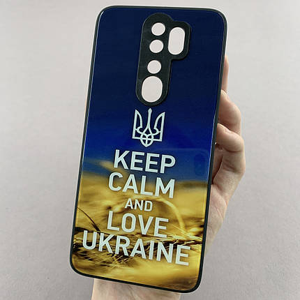 Чохол для Xiaomi Redmi Note 8 Pro чохол Love Ukraine із захистом камери на сяомі редмі нот 8 про чорний q7k, фото 1