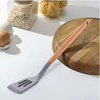 Силиконовая кухонная лопатка с деревянной ручкой Midori