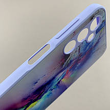 Чохол для Samsung Galaxy A24 4G A245F чохол з мармуровим візерунком захистом камери на самсунг а24 4г бузковий q7k, фото 4