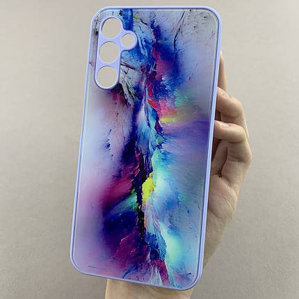 Чохол для Samsung Galaxy A24 4G A245F чохол з мармуровим візерунком захистом камери на самсунг а24 4г бузковий q7k, фото 1