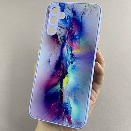 Чохол для Samsung Galaxy A14 4G / 5G чохол з мармуровим візерунком із захистом камери на самсунг а14 бузковий q7k, фото 1